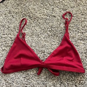 Red Triangle Bikini Top